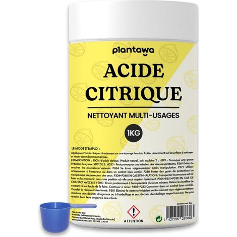 Acide Citrique Powder 1kg Acide citrique poudre menager pour la cuisine, la salle de bain et le jardin 100% pur et polyvalent. Nettoyant universel (1/5)