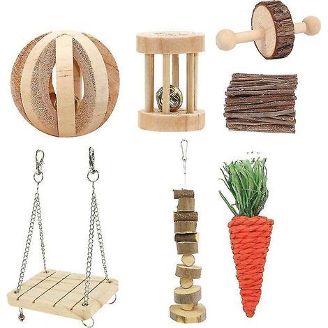 Pont en bois pour hamsters, balançoire en bois pour rongeurs et souris (1/4)
