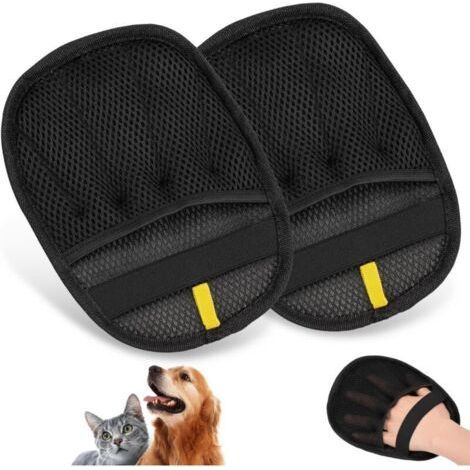 2 pièces Brosse Anti Poils Animaux, Upgraded Gant Poils Animaux, réutilisable Gant Poil Chat für Waschen, Remove Von Haaren Und Pflegen (1/5)