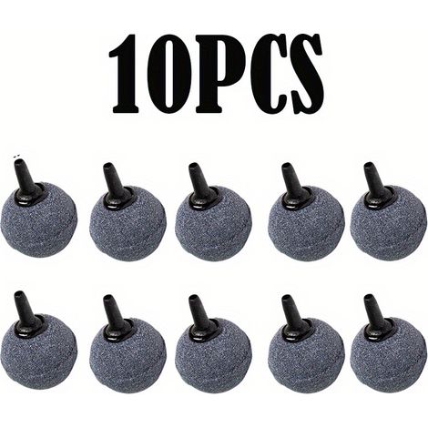 Lot de 10 diffuseurs d'oxygène (pierres à air) — Adaptés aux aquariums, bassins et systèmes hydroponiques (1/5)
