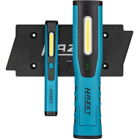 HAZET Lot de 3 lampes LED 1979W2/3 - Chargement sans fil - Avec lampe stylo - Lampe LED - Double chargeur sans fil - Câble USB-C - Bloc d'alimentation