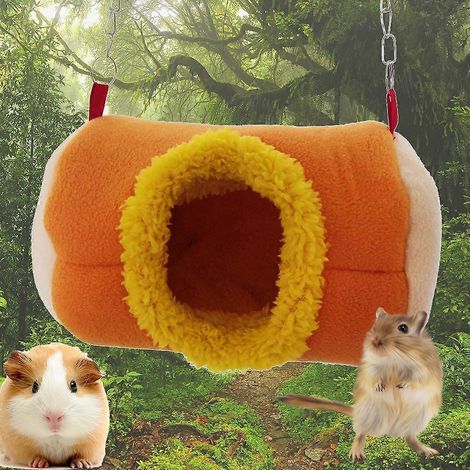Hamac pour hamster, maison et abri douillet pour petits animaux (écureuils, tamias) (1/4)