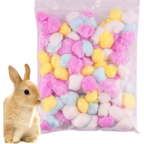 Parure de lit pour Hamster Boules de Coton Chaudes pour Cage d'animal Domestique Lot de 100 Boules de Coton colorées pour Hamster, Chinchilla (1/5)