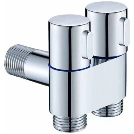 G1/2 0.2cm Three-Way Triangular Filling Valve – Dual Lever for Precise Control – Durable Alloy for Sanitary Installations (1/5)