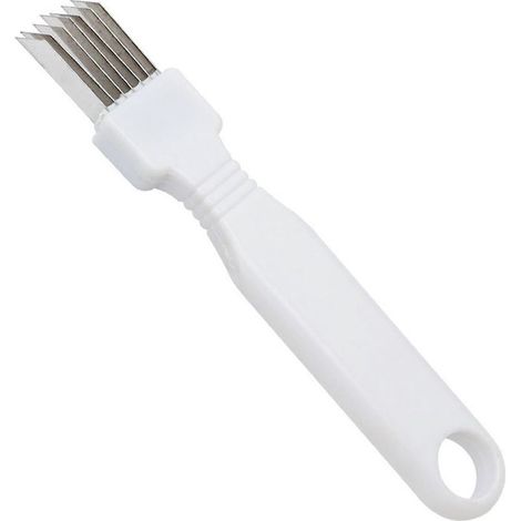 Coupe-oignons 1/2/3 pièces avec protection, râpe à oignons verts en acier inoxydable, poignée antidérapante, 7 lames, pour la cuisine [jkw] (1/5)