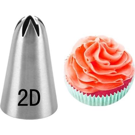 douille à pâtisserie en forme d'étoile fermée, grande fleur 2D