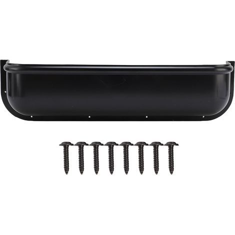 Ortviai Boîte de Rangement pour Porte de Camping-car en ABS Noir – 450 x 100 x 115 mm, pour Fourgonnette et Remorque (1/5)