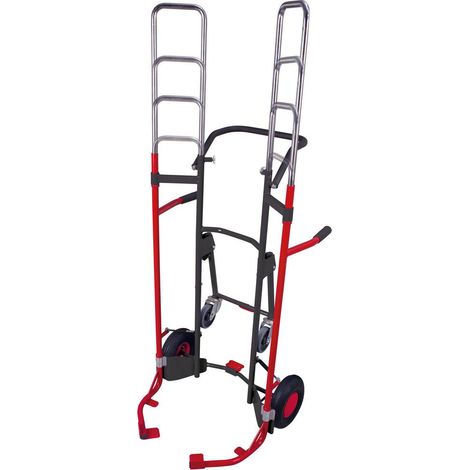 VARIOfit Stahl-Reifenkarre 200kg Tragkraft mit Teleskopauszug Luftbereifung Anthrazitgrau RAL 7016