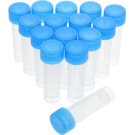 40 tubes à échantillons en plastique, tubes de congélation, tubes d'expérimentation (couleur du couvercle aléatoire)-6X2CM