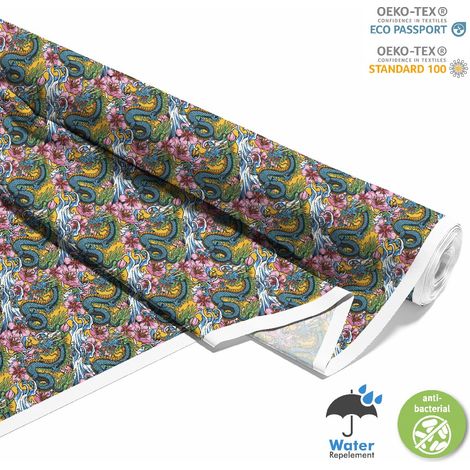TESSUTI DECORATIVI PER ESTERNI OXFORD - Motivo Drago e Sakura I DX639 (1/5)