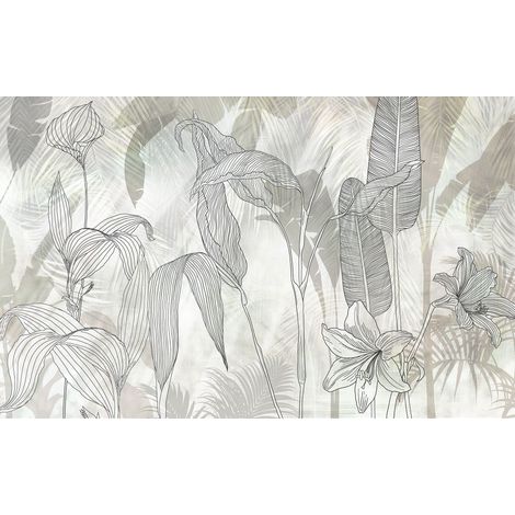 Papier peint panoramique classique,modern Lignes de Lys (1/5)