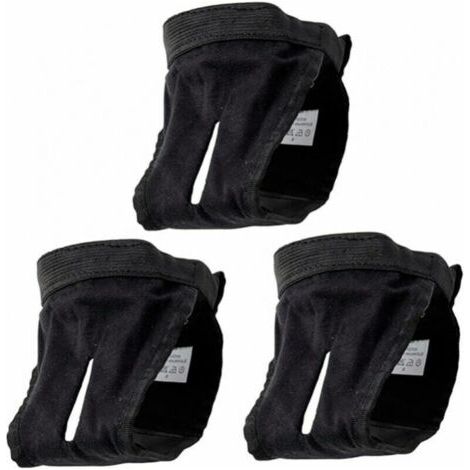 Culotte Chiennes Chaleurs Culotte Menstruelle pour Chien Lot de 3 avec 9 Serviettes Hygiéniques Pantalon de Périodes Physiologiques Protection Femelles Lavables, Noir L(40CM-49CM) (1/5)