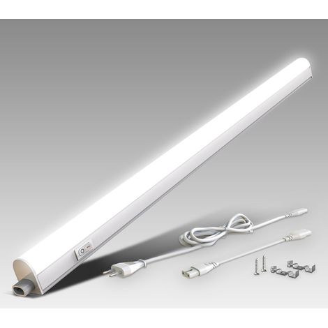 B.K.Licht réglette LED pour cuisine et atelier, platine LED 15W, longueur 873 mm, 1200 Lm, lumière blanche neutre 4000K