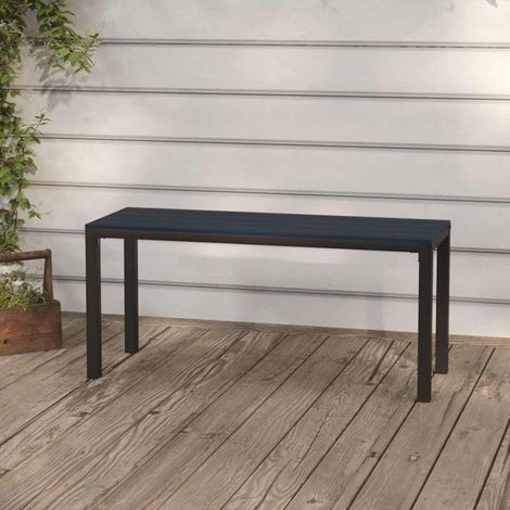 vidaXL Banc de jardin 110 cm acier et WPC noir (1/5)