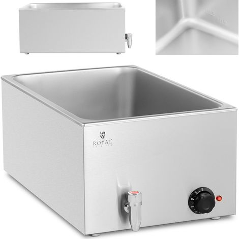 Elektrischer Bain-Marie-Wärmer mit Hahn für GN 1/1 Behälter 600 W (1/5)