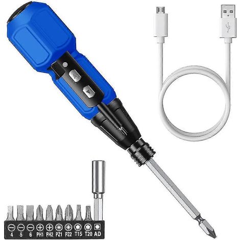 Ensembles de tournevis électriques, kit d'outils de réparation domestique automatique, tournevis motorisé avec lumières LED et (1/5)