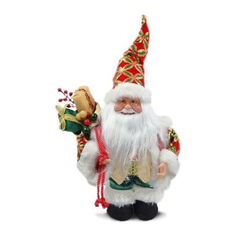 Decorazione Casa Natalizia Babbo Natale con Carillon 35 cm