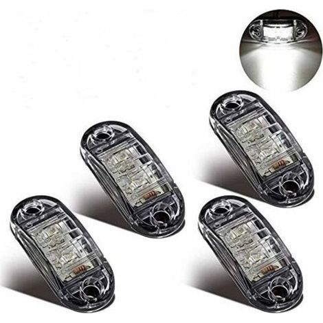 Feux de gabarit latéraux LED 12V 24V – Lot de 4 – Dimensions 6,58 x 2,79 x 1,78 cm – IP65 pour étanchéité – Installation facile sur remorque, camion, bus (1/5)