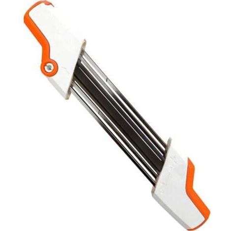 Porte-lime 2 en 1 pour chaîne de tronçonneuse 4,8 mm -blanc (1/4)