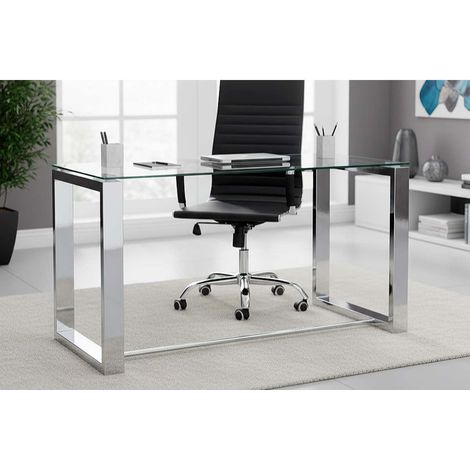 Mesa De Escritorio Office en acabado cromo 75 cm(alto)140 cm(ancho)70 cm(largo)
