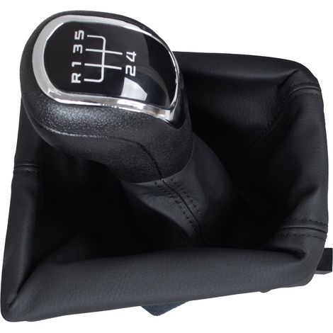 Pomo de palanca de cambios y funda con marco para Skoda Octavia II 09-12, 5 velocidades. (1/5)
