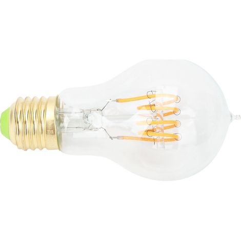 A60 E27 LED-Glühbirne, Antik, 4 W, dimmbar, Glühlampe, Café-Dekoration, 220 V, warmweiß, transparent (1/5)