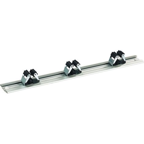 Porte-balais sur barre - Décor : Anodisé argent - Matériau : Aluminium - Epaisseur : 48 mm - Hauteur : 55 mm - Longueur : 480 mm - ITAR