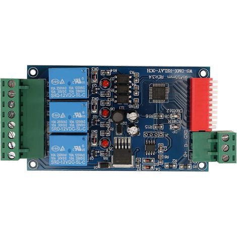 Kit de relais 3 canaux 5A contrôlé par DMX512, convertisseur DIY, relais variateur DMX (1/5)