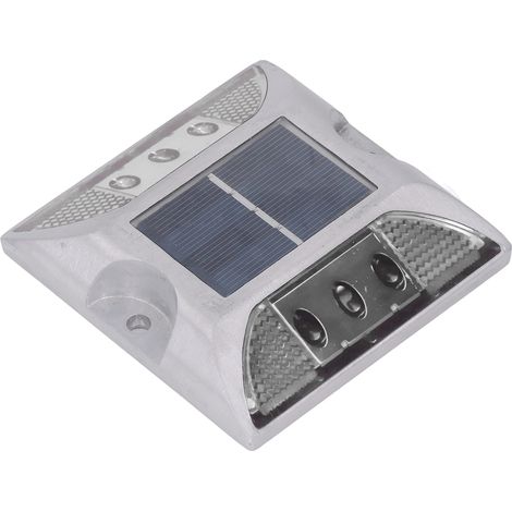 Solarbetriebene Pollerleuchte aus Aluminiumlegierung für Einfahrten, Gehwege und Außentreppen, wasserdichte Straßenmarkierung (IP68), weißes Licht (1/5)