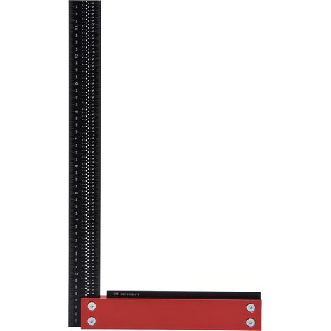 Règle de menuisier de 30 cm (12 pouces) - Équerre de charpentier précise en forme de L - Outil de mesure d'angle droit (1/5)