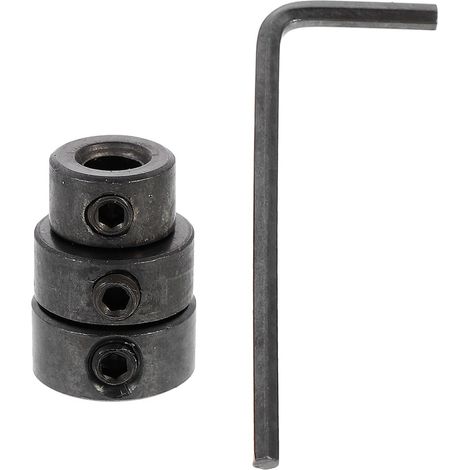 CCYKXAAnneau de Foret Noir en Acier au Carbone avec Clé pour Réglage Précis Positionneur pour Bois et Métal, Contrôle de Profondeur, Lot avec Spanner (1/5)