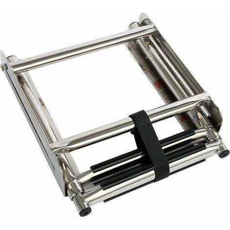 Échelle de pont en acier inoxydable haute résistance à 2 sections, échelle marine, échelle télescopique, accessoires pour bateaux et yachts (1/4)