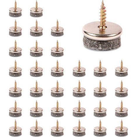 Patins Meubles - 32 Pack Patin De Chaise. Patin Meuble Ave Feutres épai De 5mm sont Une Protection Idéale du Pied De Chaise. Patin Chaise avec Une Installation Facile par Vis (1/4)