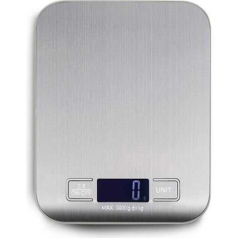 Hochpräzise elektronische Küchenwaage mit hintergrundbeleuchtetem LCD-Display, Tara-Funktion, Edelstahl, intelligenter digitaler Technologie, multifunktionale Lebensmittelwaage (1/4)