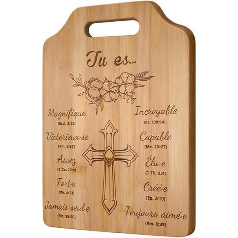 Planche À Découper - Bambou Naturel - Pour Cuisine Familiale - 1 Pièce (1/5)