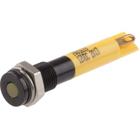 Voyant LED lumineux Jaune RS PRO, dia. 6mm, 12V c.c., taille de la lampe 3 mm, IP67 ( Prix pour 1 )