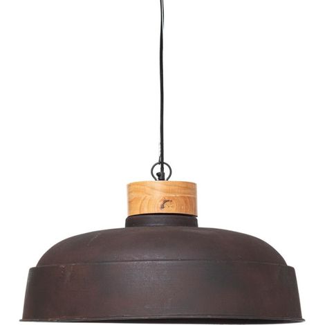 Lampe Suspension en Métal "Prao" 57cm Gris (1/2)