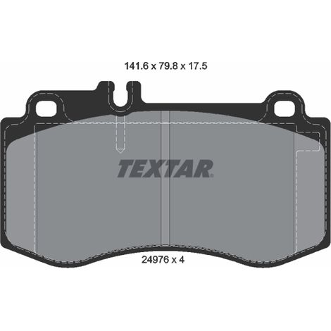 Kit de plaquettes de frein, frein à disque Textar 2497601 MERCEDES-BENZ