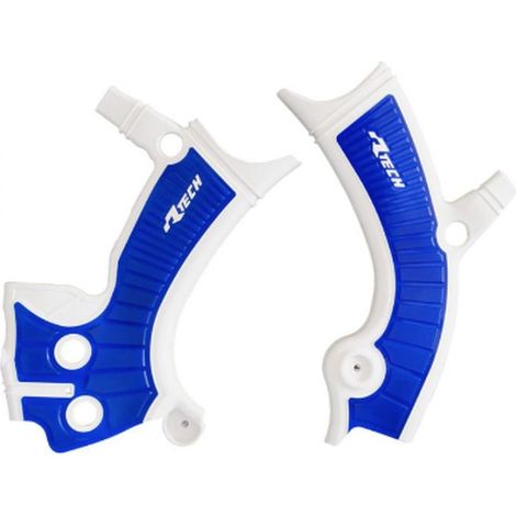 CUBIERTAS DE CHASIS RACETECH (RTECH) (JUEGO) BIMATERIAL YAMAHA YZF 250 '19-21, YZ-FX 250 '20-21, YZF 450 '18-21, YZ-FX 450 '19-21, WRF 250 '20-21, WRF 450 '19-21 COLOR BLANCO AZUL