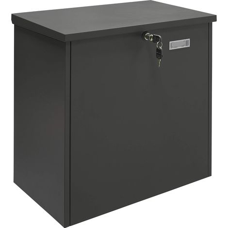 Arregui Bigpack Base EP2104 cassetta postale in acciaio per posta e pacchi molto grandi, cassetta deposito pacchi, nera (1/5)