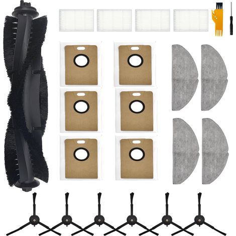 21-teiliges Zubehörset für Tapo RV30 Max Plus/RV30 Max/RV20 Max Plus/RV20 Max: 1 Hauptbürste, 4 Filter, 4 Taschen, 6 Staubbeutel, 6 Seitenbürsten. (1/5)