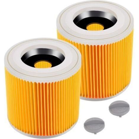 2er-Pack Kärcher Staubsaugerfilter, passend für Kärcher WD3 Premium, WD2, WD3, WD3P, MV2, MV3 – WD3 Filter – Ersatzfilter für Kärcher Staubsauger 6.414-552.0/64145520 (1/4)