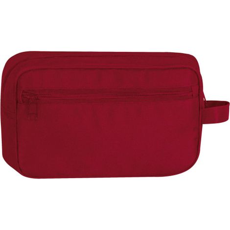 Neceser de baño con asa en tejido impermeable JOURNEY Rojo loto