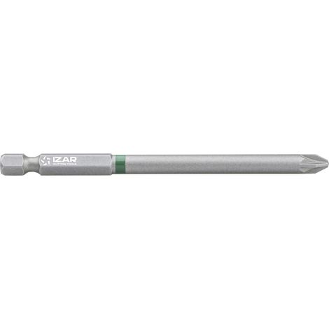 Punta Atornillar PZ 1 DIN3126 Standard Larga L100 - (pack 5 pcs. - EUR/pack) -1524- IZAR