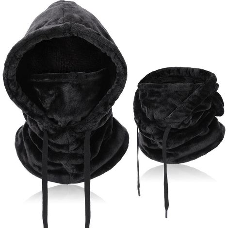 Warme Sturmhaube mit Nackenwärmer, Fleece, verstellbar, für Damen und Herren (1/5)