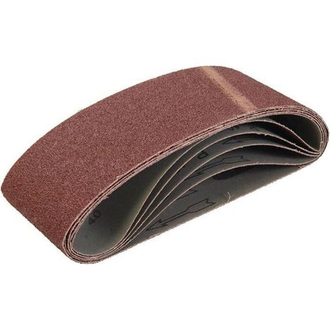 Lot de 5 Bandes Abrasives 40 Grains 610x100 mm Papier de Verre pour Ponçage Bois Métal et Surface (1/5)
