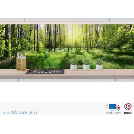 Crédence : Forêt lumineuse - Alu composite - 120 - 60 (1/3)