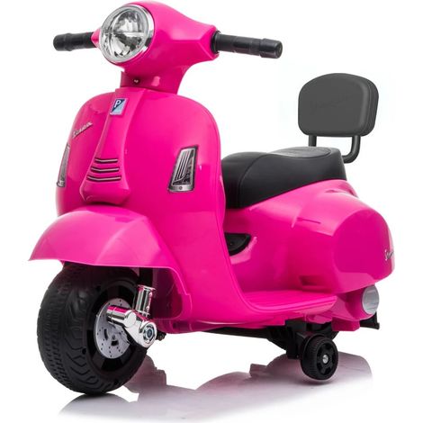 Vespa GTS 6V - Mini Scooter Eléctrico para Niños - 1 a 3 años - Rosa