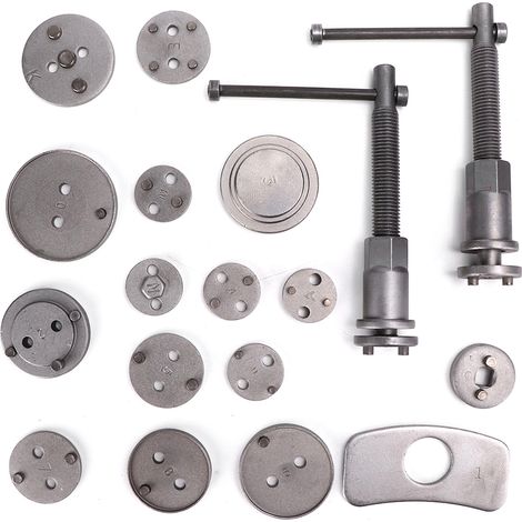 Kit de 18 pièces outil de pistons de frein à disque universel, réglage et rétraction des étriers, remise à zéro des plaquettes, pour voiture et moto (1/4)