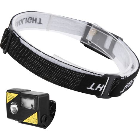 Lampe frontale LED K180 légère, rechargeable par USB, avec clip pour chapeau et induction intégrée pour une lumière puissante. (1/5)